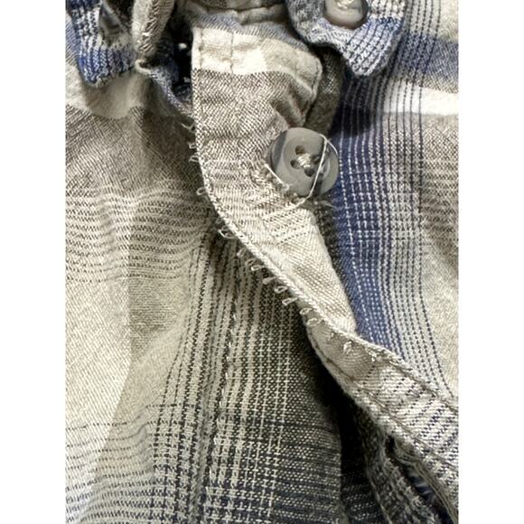 Canyon Guide Mens Button Up Shirt Men Large L Blue Green Plaid 100% Cotton FLAW - Picture 7 of 7